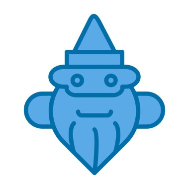 Gnome düz simgesi, vektör illüstrasyonu