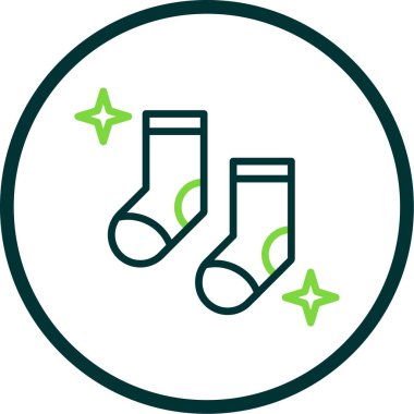 iki çorap düz simgesi, vektör illüstrasyonu