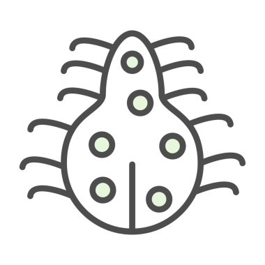 Örümcek vektörü ince çizgi simgesi