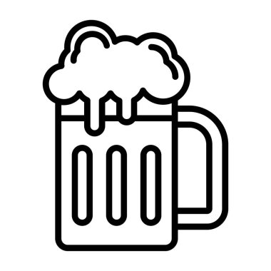 bira kupası ince çizgi vektör simgesi