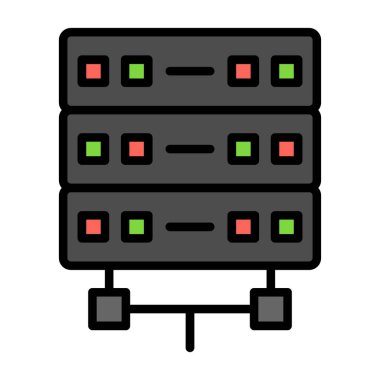 sunucu simgesi, vektör illüstrasyonu basit tasarım