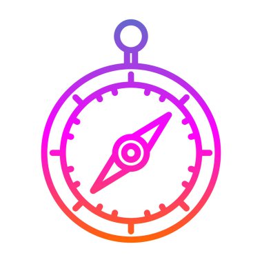 pusula düz simgesi, vektör illüstrasyon tasarımı