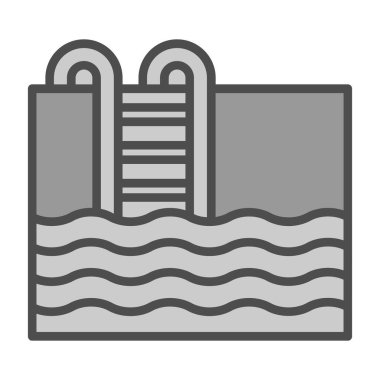 Havuzu web simgesi, vektör çizim 