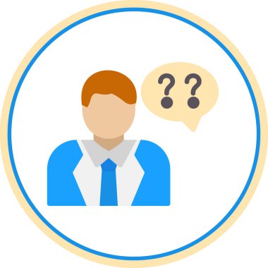 İş adamı. Web simgesi basit illüstrasyon