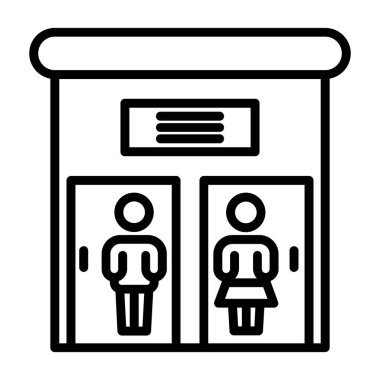 umumi tuvalet simgesi, vektör illüstrasyonu