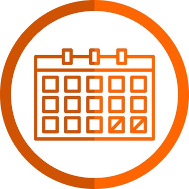 Takvim simgesi, vektör illüstrasyonu basit tasarım