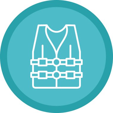 Can yeleği simgesi, vektör illüstrasyonu basit tasarım