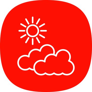 Hava durumu simgesi, vektör illüstrasyonu 