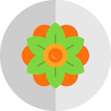 Çiçek. Web simgesi basit illüstrasyon