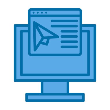 İniş Sayfası. Web simgesi basit illüstrasyon