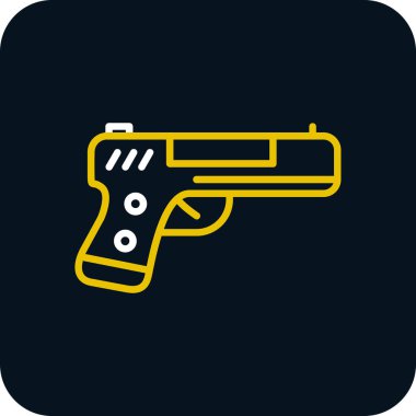 düz silah vektör düz renk simgesi