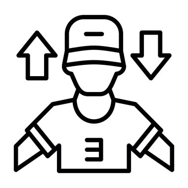 Beyzbol şapkalı bir adamın vektör çizimi