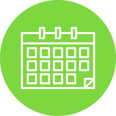 Takvim simgesi, vektör illüstrasyonu basit tasarım