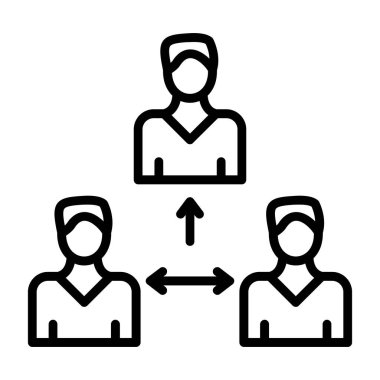 insan ikon vektör ana hatları çizimi grubu