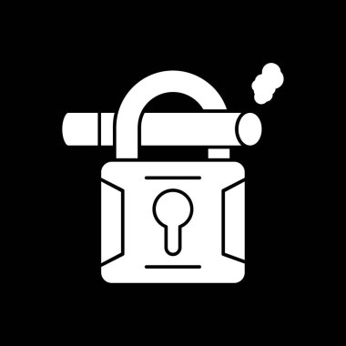 Düz simge, vektör resimlemesini kilitle  