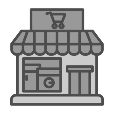 dükkan simgesi vektör illüstrasyonu