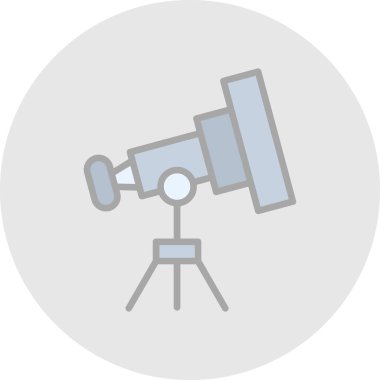 Teleskop. Web simgesi basit illüstrasyon