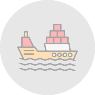 ship icon, vector illustration simple design