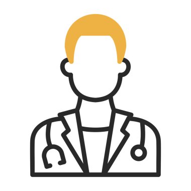 doktor avatar vektör resimleme 