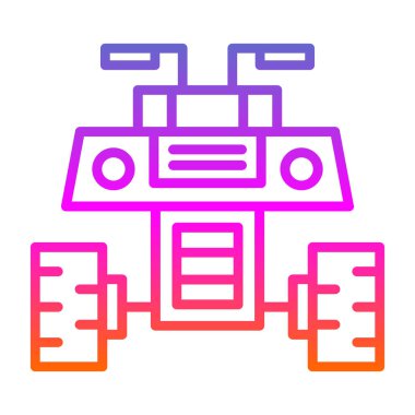 Robot simgesi, vektör illüstrasyonu basit tasarım