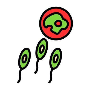 Sperm simgesi, vektör illüstrasyonu