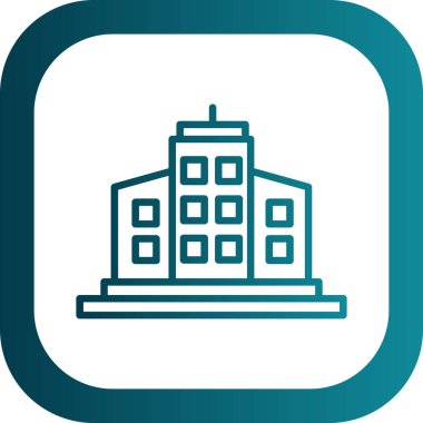 bina simgesi, basit vektör illüstrasyonu