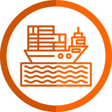 Kargo gemisi kutsal kişilerin resmi, vektör çizim