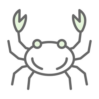 Yengeç simgesi vektör illüstrasyonu