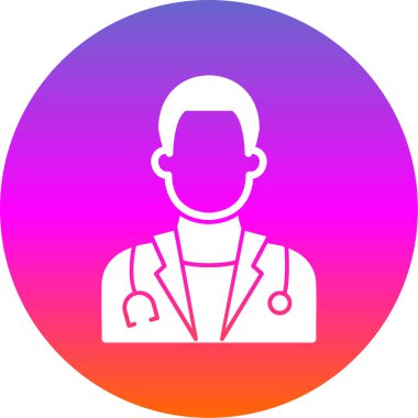 doktor avatar vektör resimleme 