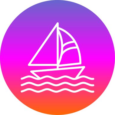 tekne ikonu vektör illüstrasyonu