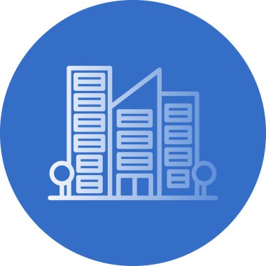 bina simgesi, basit vektör illüstrasyonu