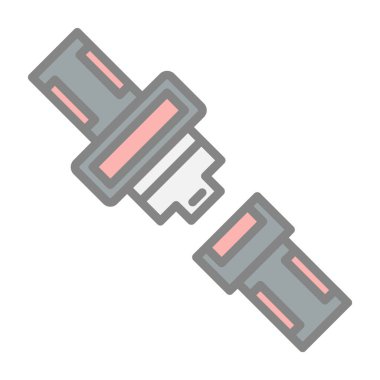 Emniyet kemeri düz simgesi, vektör illüstrasyonu 