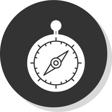 pusula düz simgesi, vektör illüstrasyon tasarımı