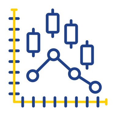 Diyagram vektör renk çizgisi simgesi 