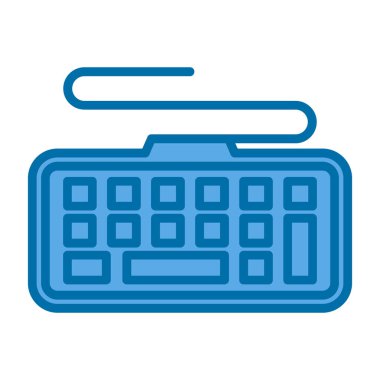 bilgisayar klavyesi simgesi, vektör illüstrasyonu basit tasarım