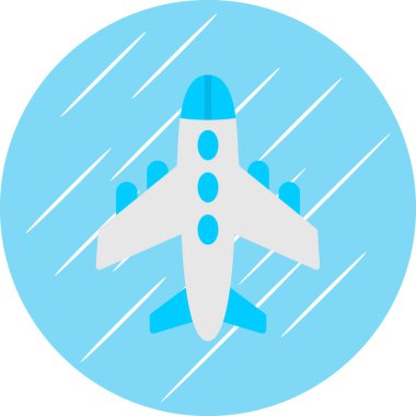 uçak ikonu vektör illüstrasyonu 