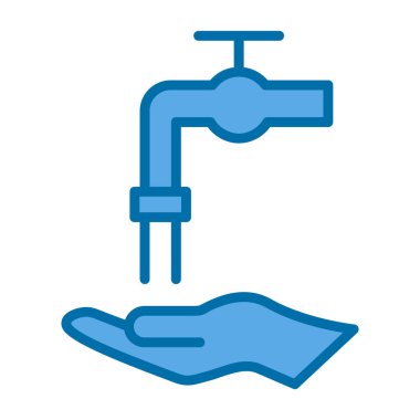 Su musluğu ikonu vektör illüstrasyonu