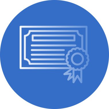 Sertifika Vektörü Kabartma Simgesi Tasarımı