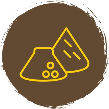 Cuberdon şeker ikonu, Belçika geleneksel tatlısı, vektör illüstrasyonu