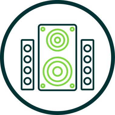 Müzik hoparlör satırı simgesi 