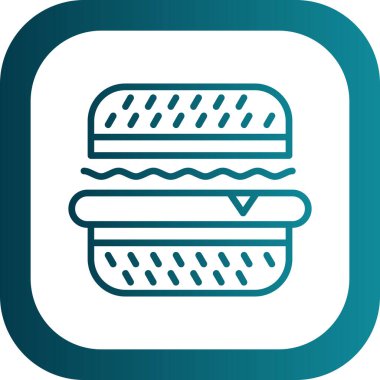 Sandviç simgesi vektör illüstrasyonu