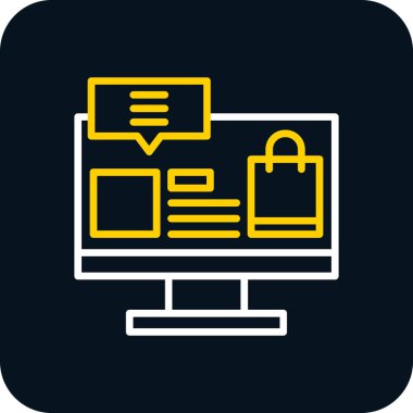 çevrimiçi alışveriş simgesi, vektör illüstrasyonu