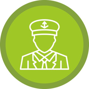 Asker. Web simgesi basit illüstrasyon