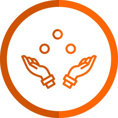 Çevre dostu eller taslak biçiminde simge