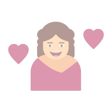 Kalbi olan Afrodit düz simge 