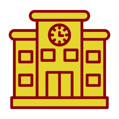 Bina. Web simgesi basit illüstrasyon