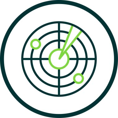 Radar modern simgesinin vektör illüstrasyonu              