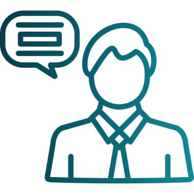 İş adamı. Web simgesi basit illüstrasyon