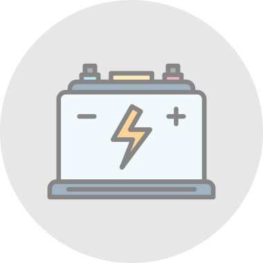 Pil. Web simgesi basit tasarım                       