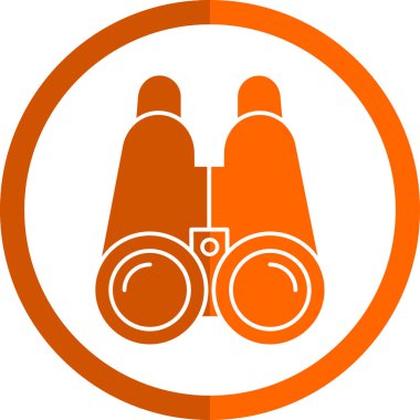 Dürbün simgesi, vektör illüstrasyonu basit tasarım